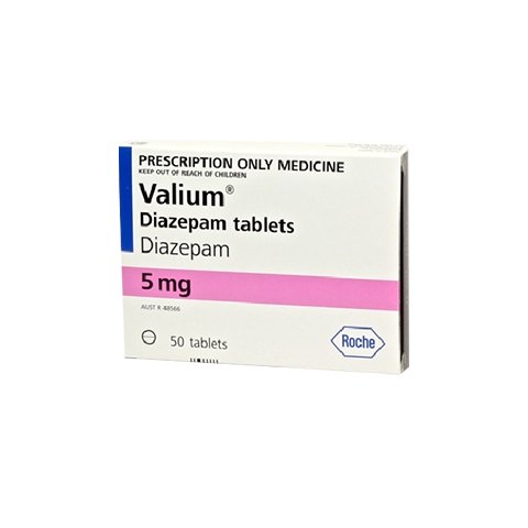 Valium (Diazepam 5mg) X 50 Tablets
